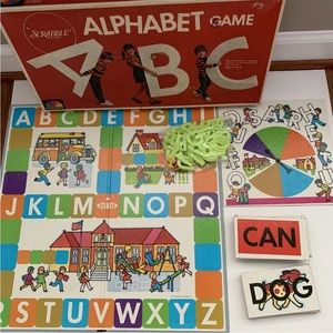 Vintage Scrabble Alphabet Educational Game Ages 4 - 6 Selchow & Righter 1972